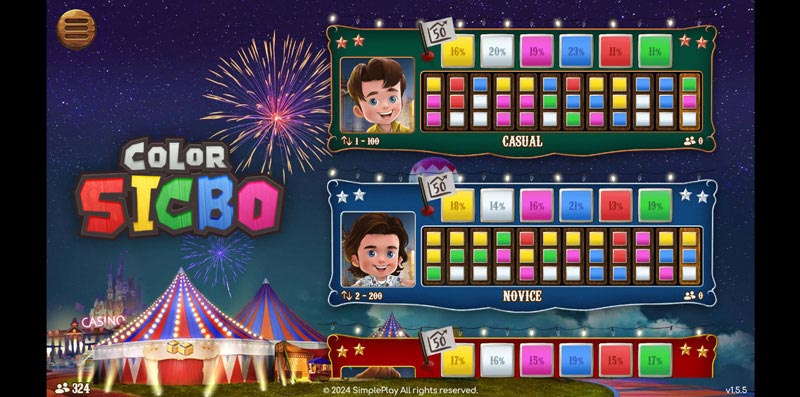 color sic bo de simpleplay