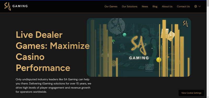 sa gaming la page d'accueil