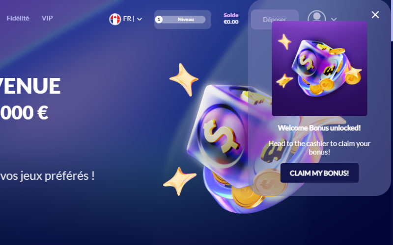 inscription étape 3 shiny wilds casino