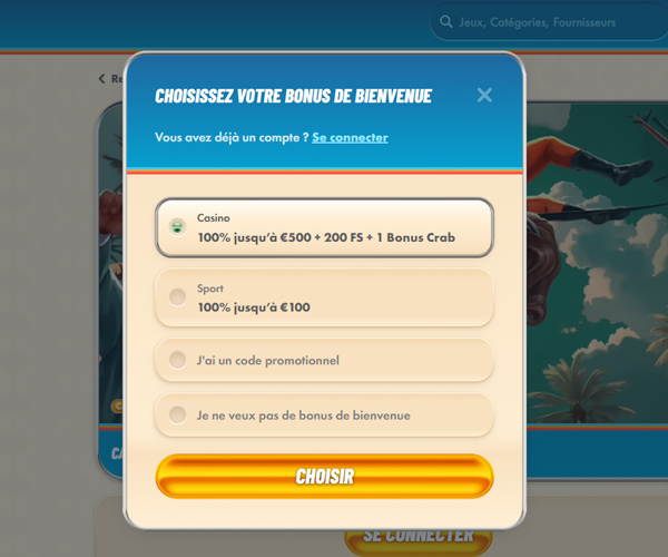 inscription vegasino