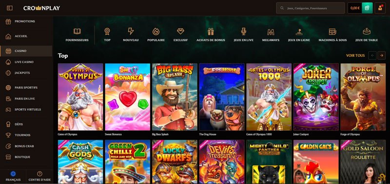 une ludothèque diversifiée qui répondra surement à vos attentes crown play casino