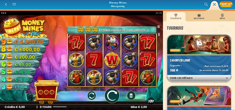 money mines de microgaming vegasino