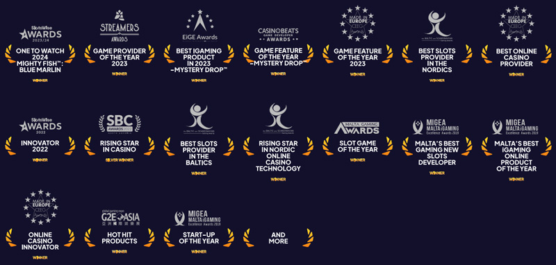 Capture d'écran des récompenses sur Wazdan
