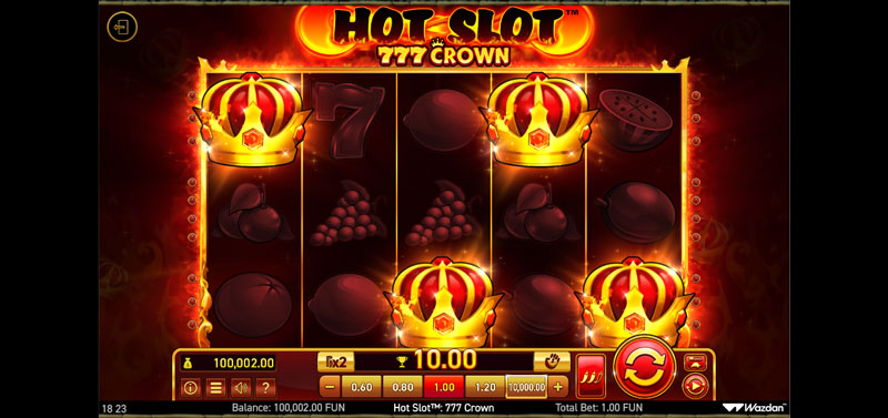 Capture d'écran de la machine à sous 777 Crowns