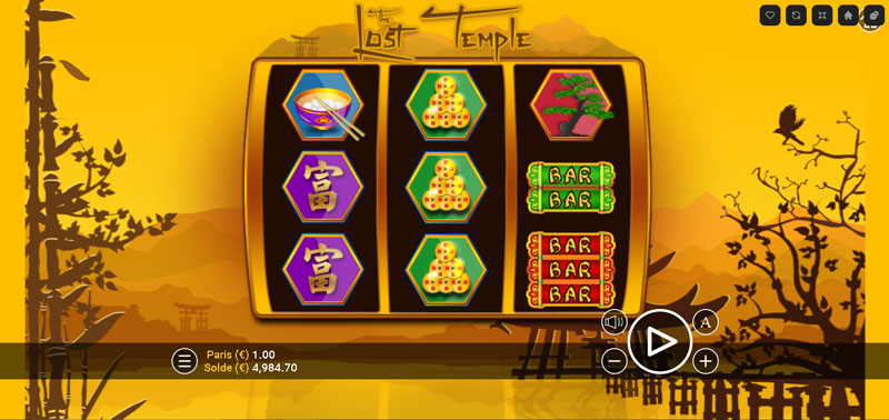 une partie de the lost temple de zeusplay