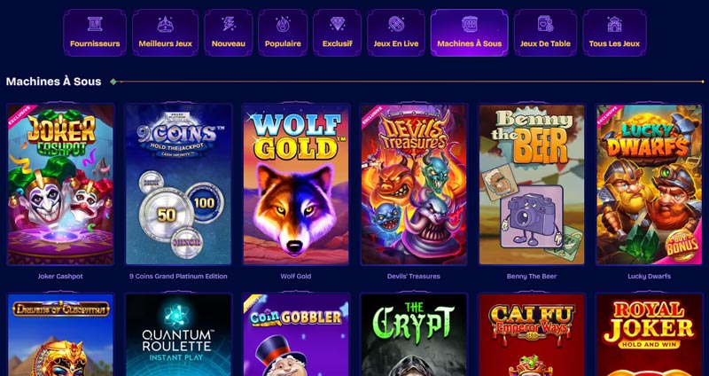 retrouvez les meilleures machines à sous des plus gros éditeurs genieplay casino