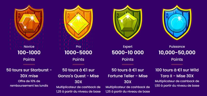 Capture d'écran programme VIP Zinkra