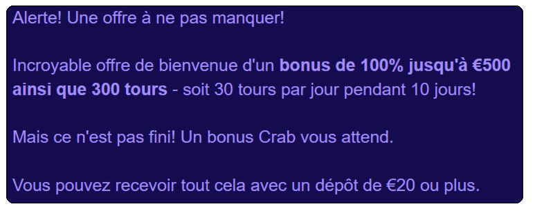 conditions bonus bienvenue genieplay casino