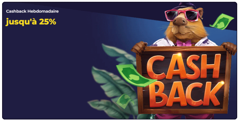capture d'écran bonus cashback lazybar casino