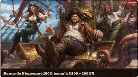 capture d'écran bonus de bienvenue fatpirate casino
