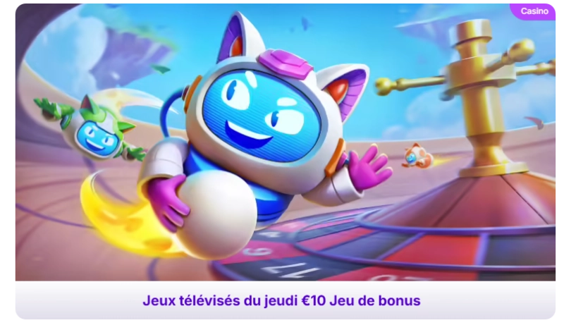capture d'écran bonus du jeudi robocat casino