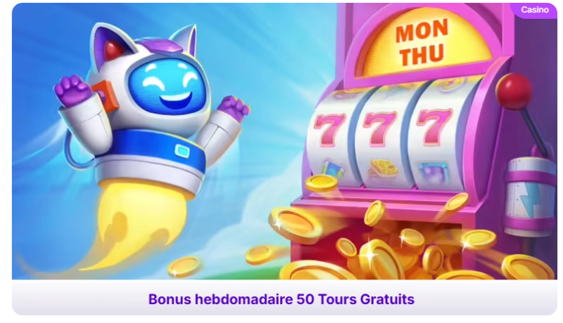 capture d'écran bonus free free spins robocat casino