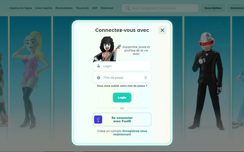 Capture d'écran page d'accueil Neon 54