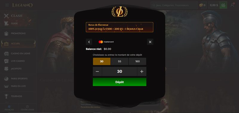 legiano le menu dépôt