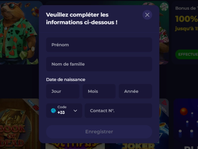 remplissez le deuxième formulaire lazy bar