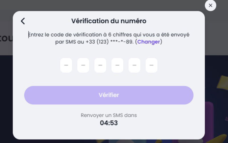 inscription étape 3 slott casino