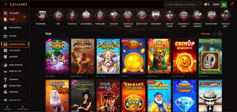 legiano Une collection de jeux riche et diversifiée