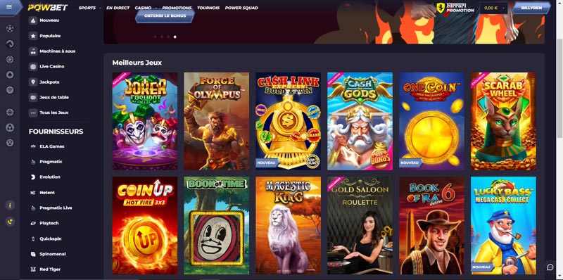 une ludothèque assez riche de plus de 3 000 jeux powbet casino