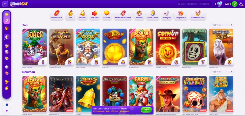 découvrez le plaisir de jouer en ligne avec la ludothèque de robocat casino