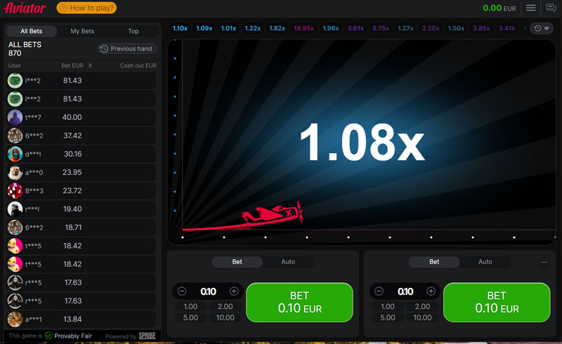 aviator de spribe fatpirate