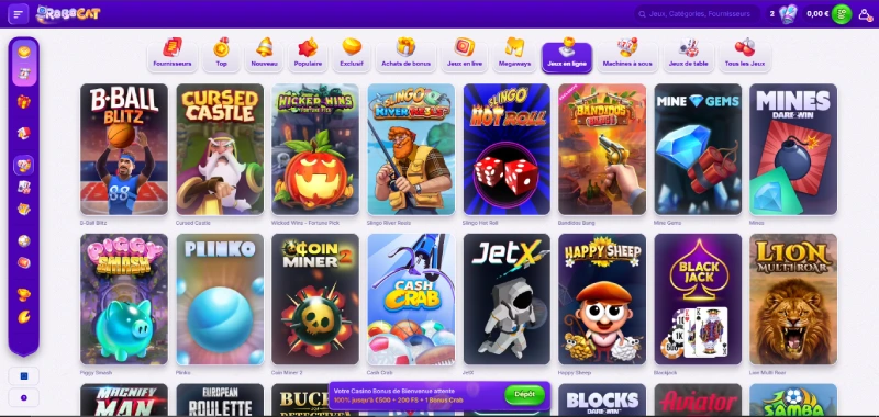 robocat casino une expérience de mini-jeu immersive