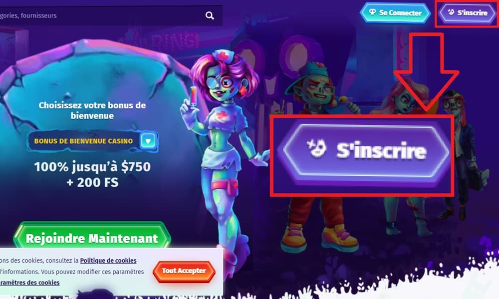 réclamer le code promo sur casombie casino étape 2