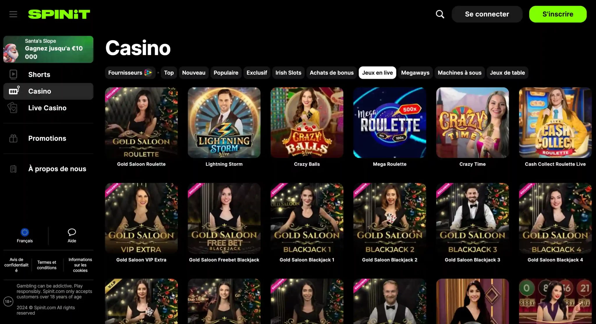 une expérience authenique avec de vrais croupiers spinit