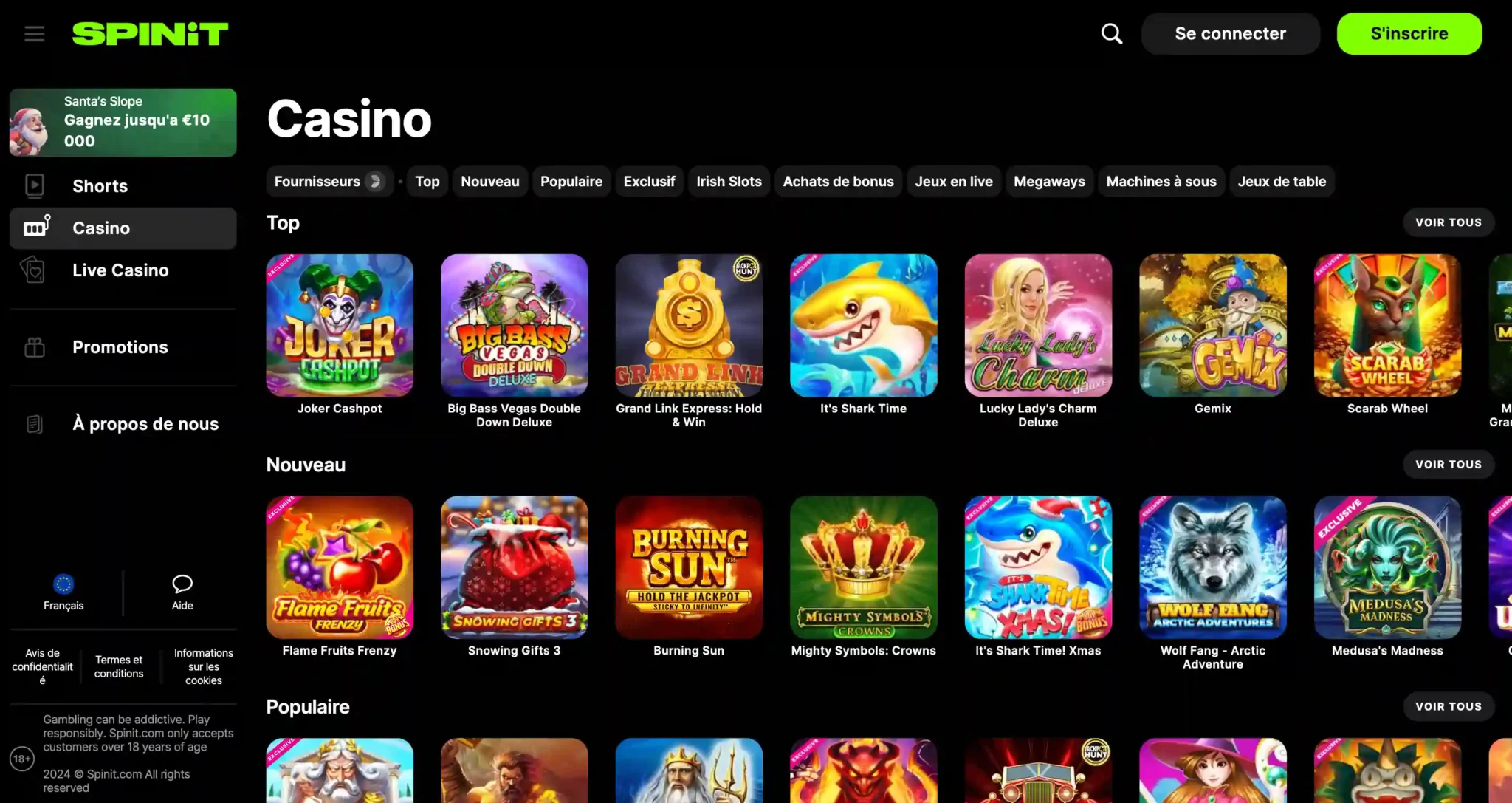 profitez d'une ludothèque exhaustive et variée spinit