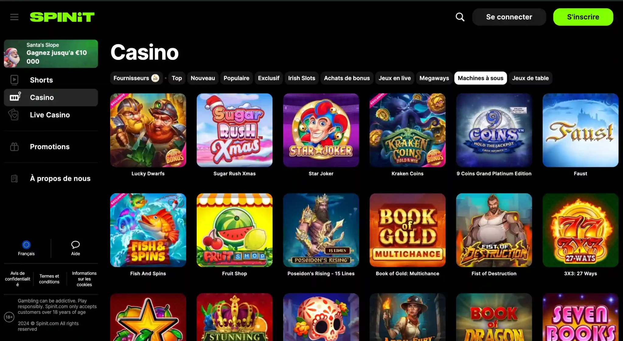 des machines à sous au thèmes variés e innovants spinit