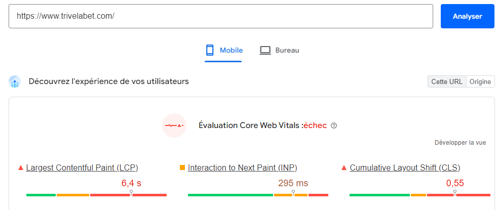 rapidité mobile trivelabet casino