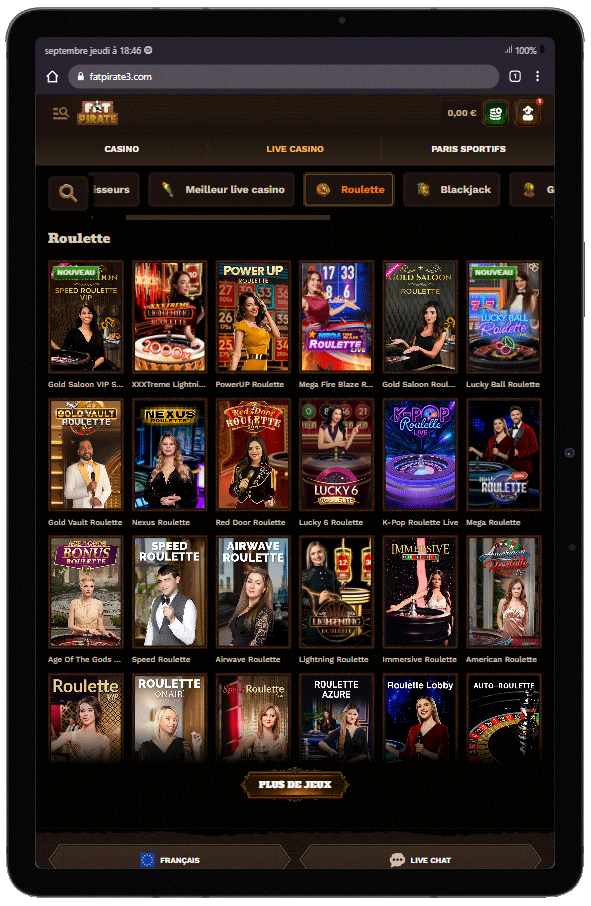version mobile galaxy tab fatpirate casino