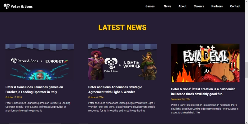 peter and sons les actualités et mises à jour