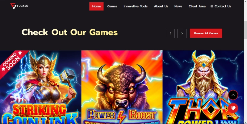 fugaso la page d'accueil