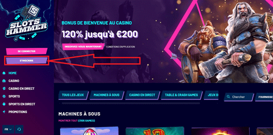 capture decran daccueil slots hammer