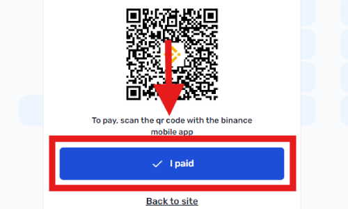 dépôt avec Binance sur Joker8 étape 6