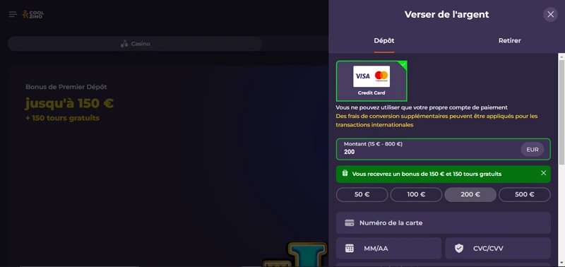 Capture d'écran dépôt Coolzino