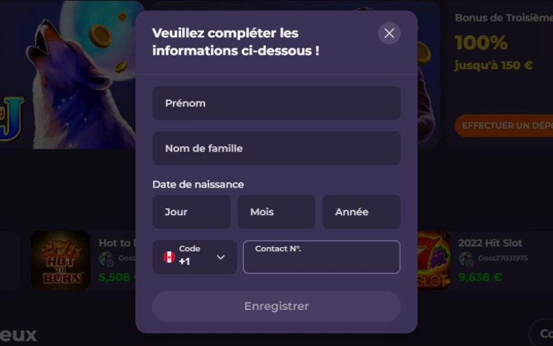 Inscription étape 3 Coolzino