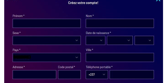 capture decran inscription slots hammer etape3