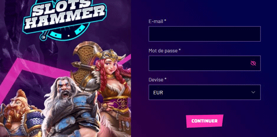 capture decran inscription slots hammer