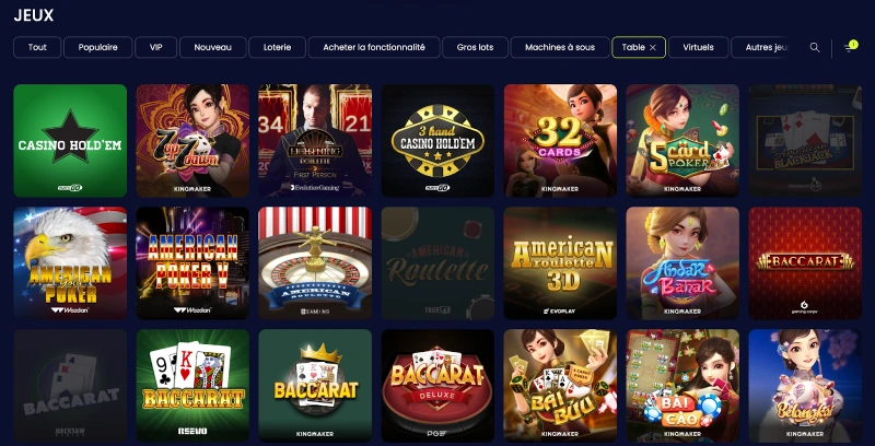 plongez dans un univers de jeux explosifs avec les jeux de table booms bet casino