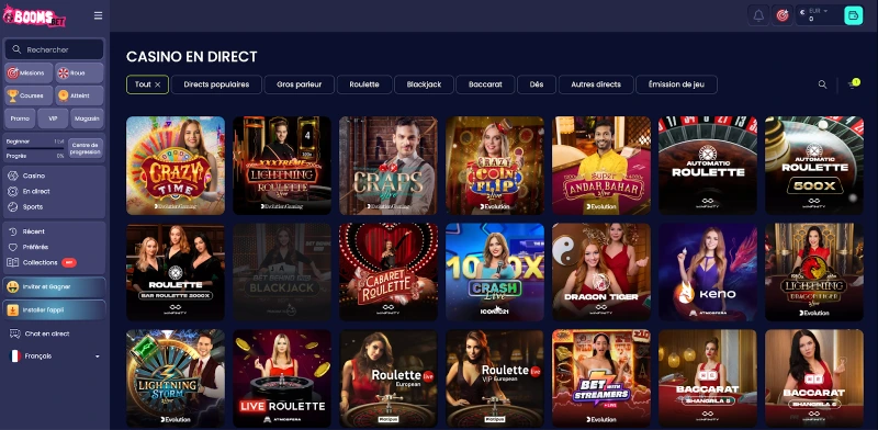 expérimentez l'ambiance authentique d'une table de casino booms bet casino