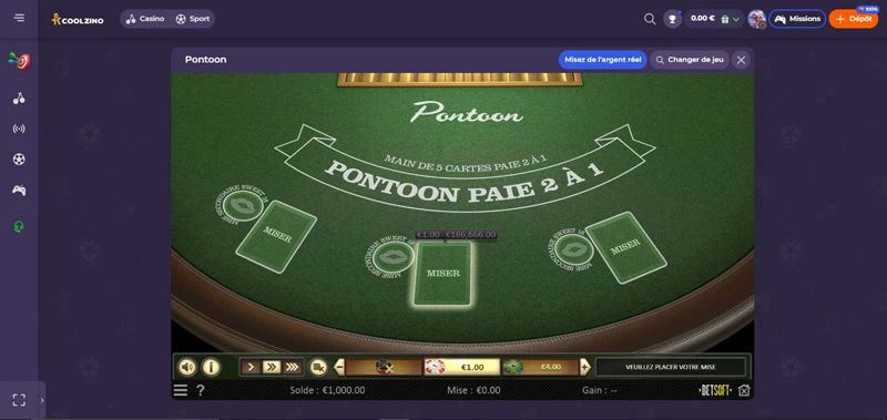 Capture d'écran du jeu Pontoon sur Coolzino