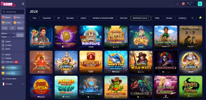 découvrez des sensations fortes garanties avec les machines à sous disponibles booms bet casino