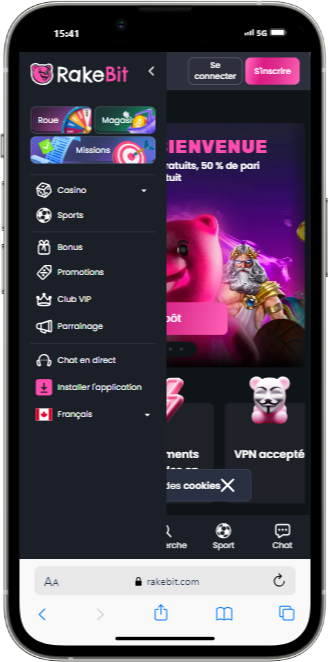 version mobile iphone rakebit casino