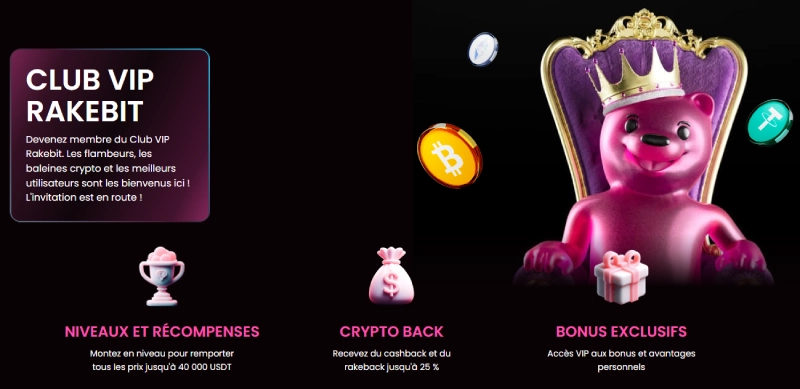 rakebit casino le club vip