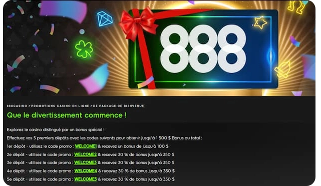 bonus 888 casino