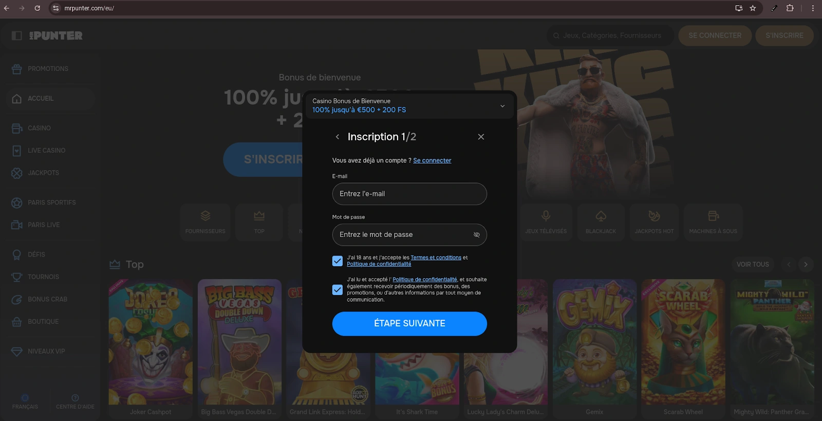 inscription-etape-4-mr-punter-casino