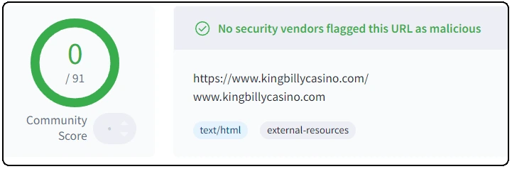 Sécurité du site King Billy