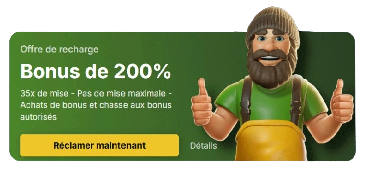 bonus de recharge 200 spinsala casino