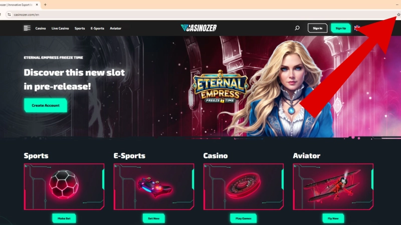 apk casinozer windows étape 2